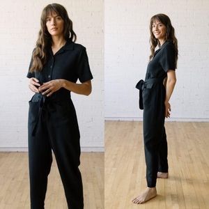Tradlands Finn Jumpsuit in black, size XL